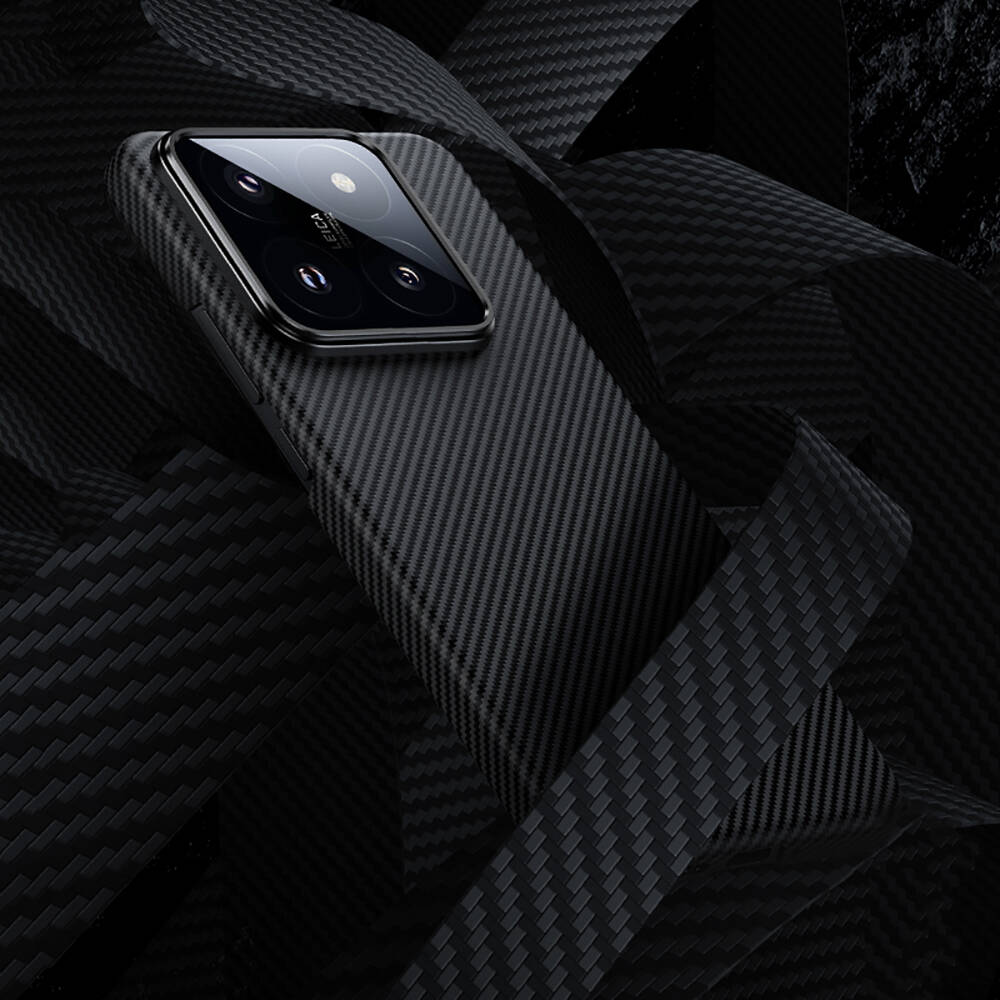 Xiaomi Mi 14 Kılıf Magsafe Özellikli Karbon Fiber Benks Essential ArmorAir 600D Kevlar Kapak - 4