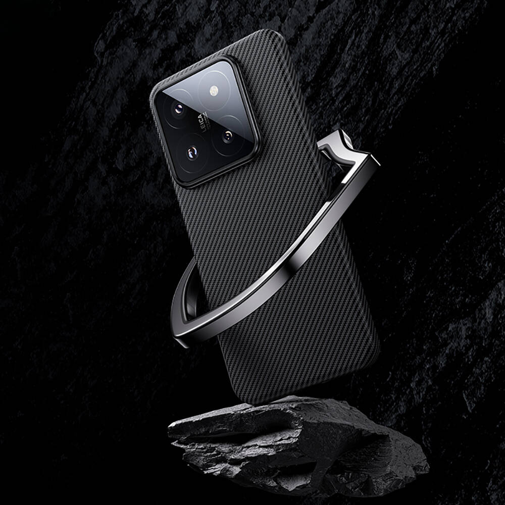 Xiaomi Mi 14 Kılıf Magsafe Özellikli Karbon Fiber Benks Essential ArmorAir 600D Kevlar Kapak - 5