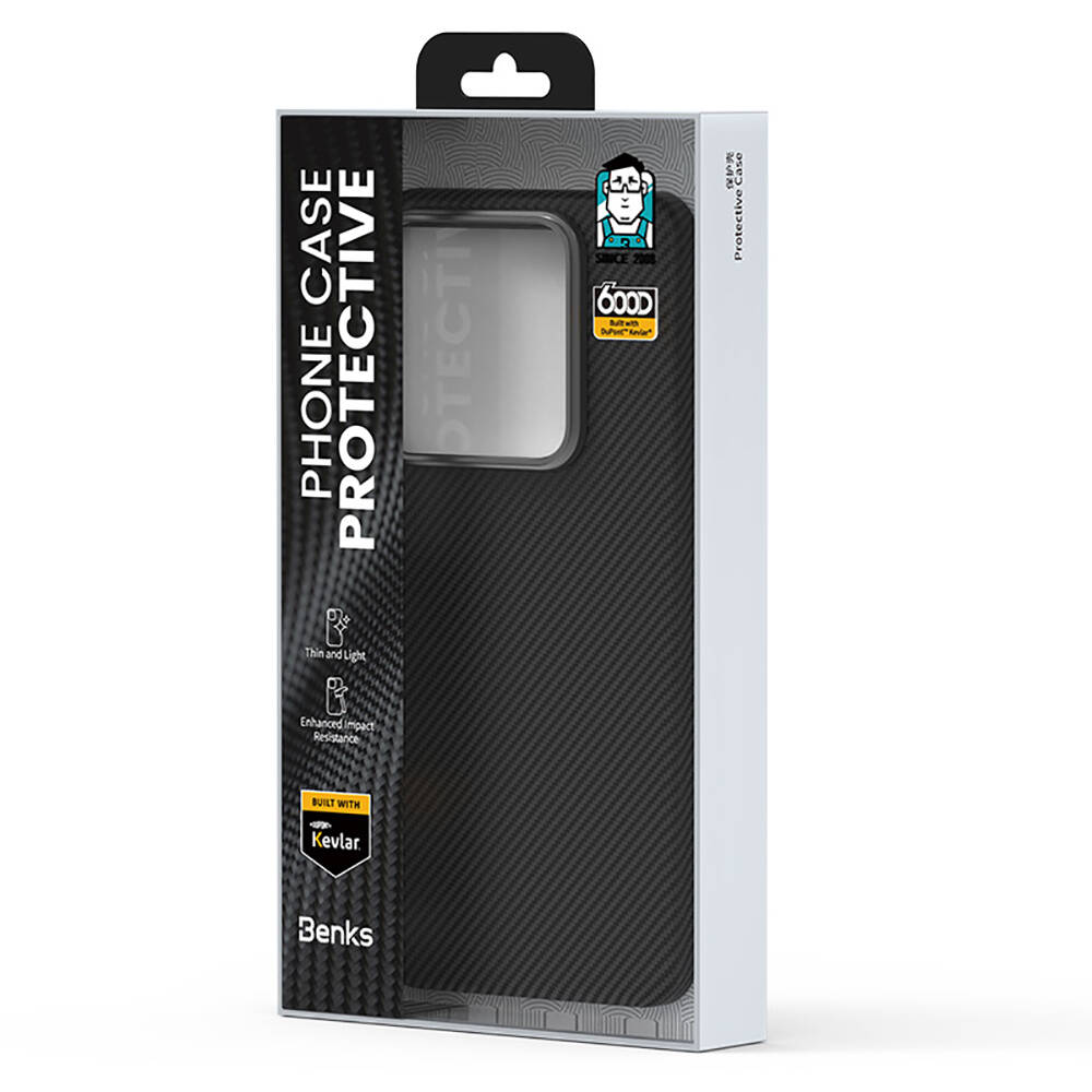 Xiaomi Mi 14 Kılıf Magsafe Özellikli Karbon Fiber Benks Essential ArmorAir 600D Kevlar Kapak - 6