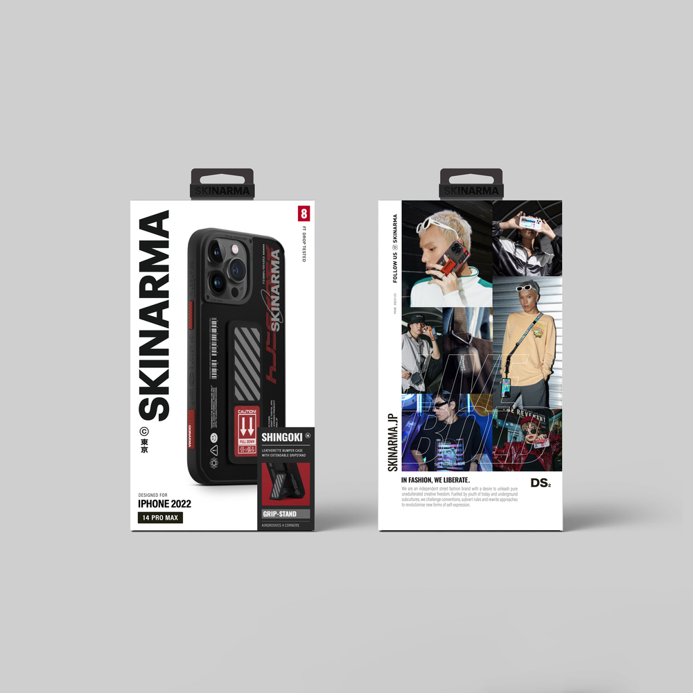 Apple iPhone 14 Pro Uyumlu Kılıf SkinArma Standlı Deri Görünümlü Shingoki Kapak - 8