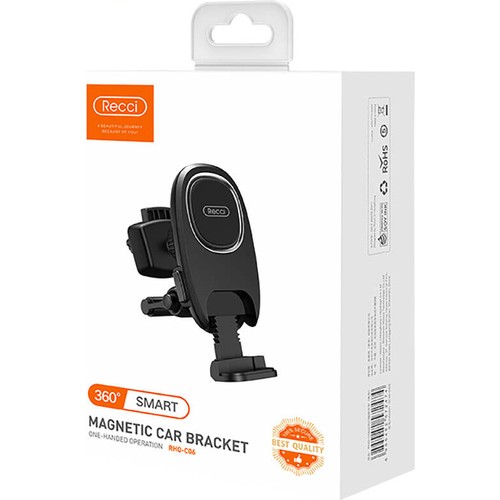 Recci RHO-C06 Magnetik Alt Destek Kolu Tasarımlı Araç Telefon Tutucu