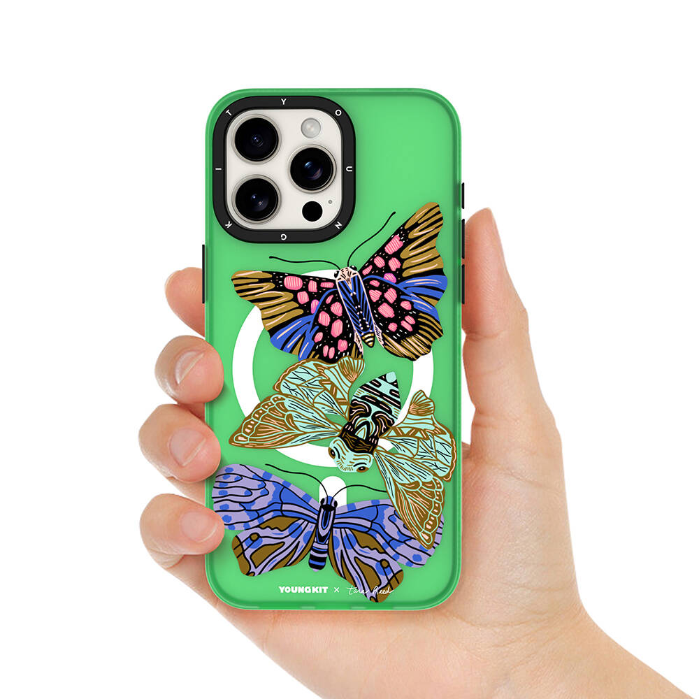 Apple iPhone 15 Pro Uyumlu Kılıf Magsafe Şarj Özellikli YoungKit Huagu Serisi Kapak - 5