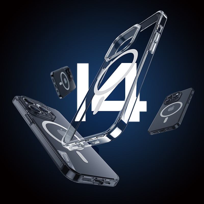 Apple iPhone 14 Pro Uyumlu Kılıf Wireless Şarj Destekli Benks Yeni Magnetik Crystal PC Kapak - 1