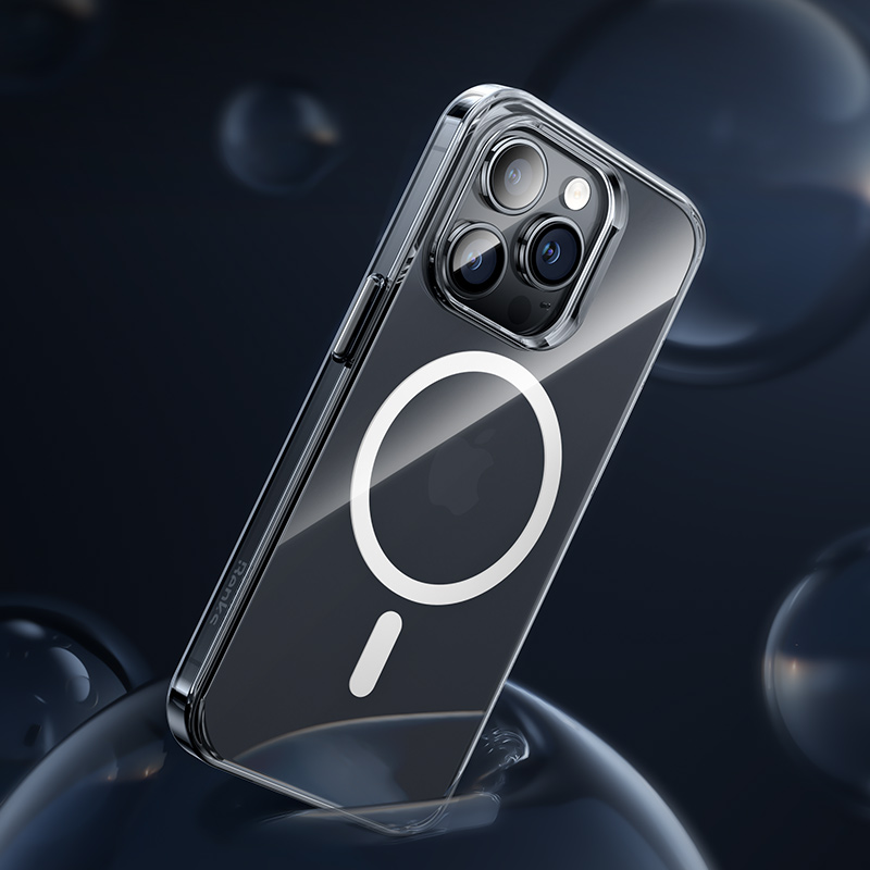 Apple iPhone 14 Pro Uyumlu Kılıf Wireless Şarj Destekli Benks Yeni Magnetik Crystal PC Kapak - 6
