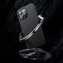 Apple iPhone 14 Pro Max Uyumlu Kılıf Magsafe Özellikli Karbon Fiber Benks Essential Kevlar Kapak - 3