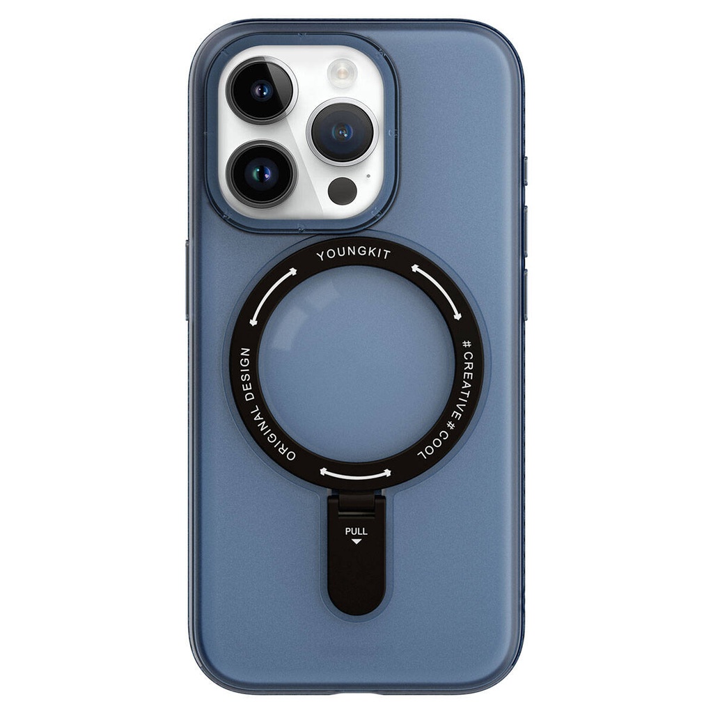 Apple iPhone 15 Pro Max Uyumlu Kılıf Magsafe Şarj Özellikli Youngkit Rock Serisi Kapak - 6