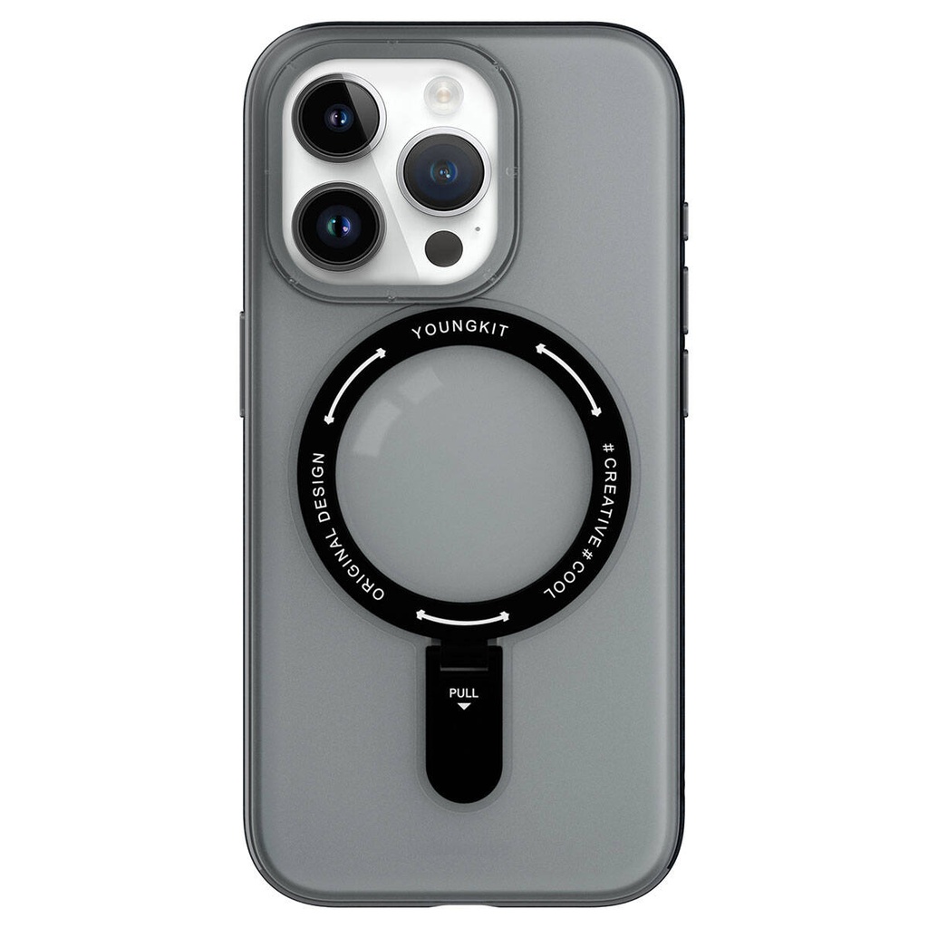 Apple iPhone 15 Pro Max Uyumlu Kılıf Magsafe Şarj Özellikli Youngkit Rock Serisi Kapak - 8