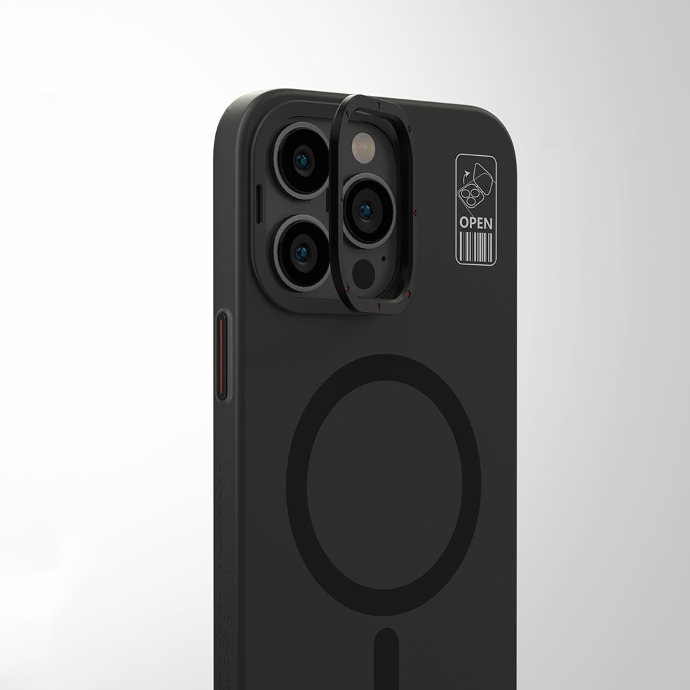 Apple iPhone 15 Pro Uyumlu Kılıf Magsafe Şarj Özellikli Standlı YoungKit Hermit Bracket Serisi Kapak - 3