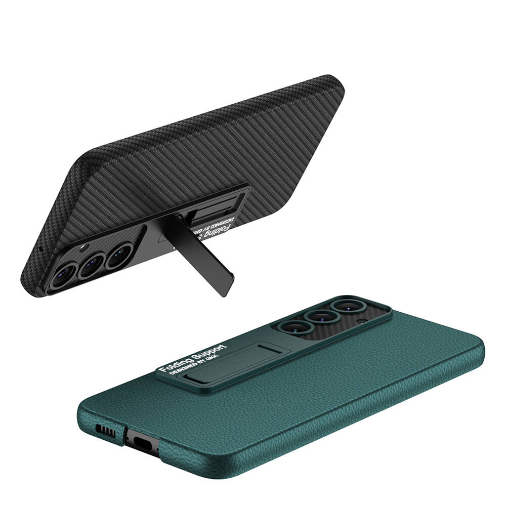 Samsung Galaxy S24 Plus Uyumlu Kılıf Zore Kıpta Standlı Kapak - 5