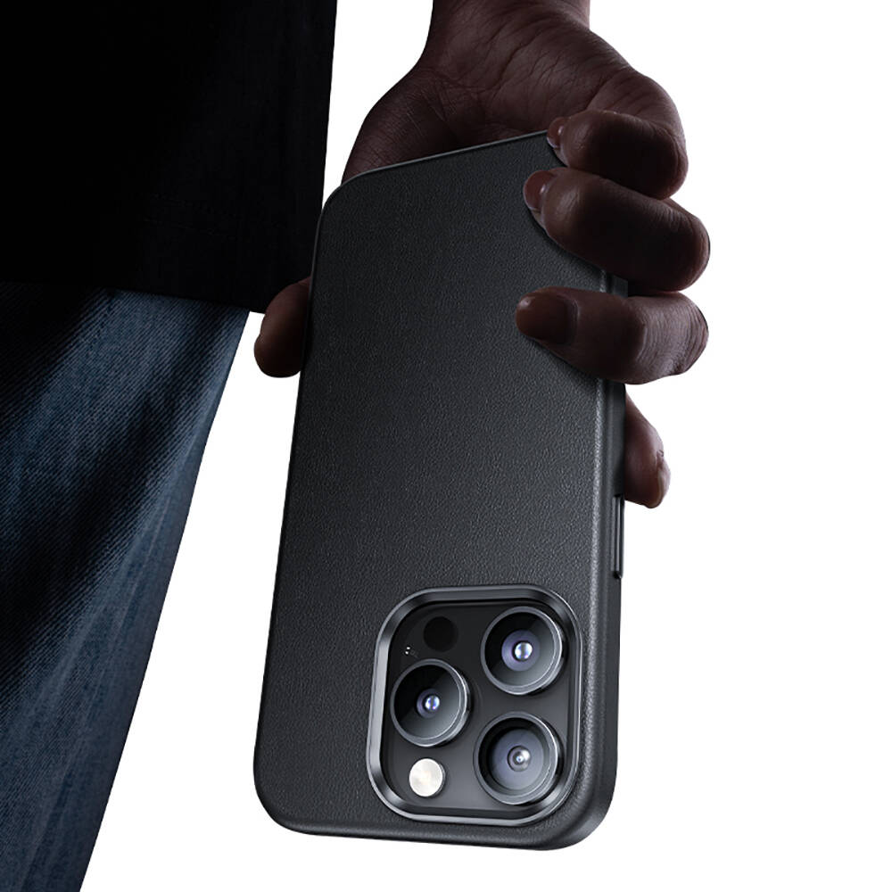 Apple iPhone 15 Pro Max Uyumlu Kılıf Magsafe Şarj Özellikli Benks Vintage Leather Kapak - 4