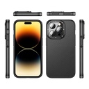 Apple iPhone 14 Pro Max Uyumlu Kılıf Mat Transparan Karbon Fiber Görünümlü Wlons Marin Kapak - 2