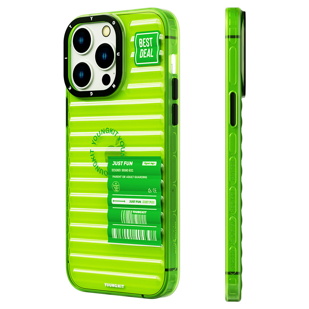 Apple iPhone 14 Pro Uyumlu Kılıf Şeffaf Renkli Tasarım YoungKit Fluorite Serisi Kapak - 2