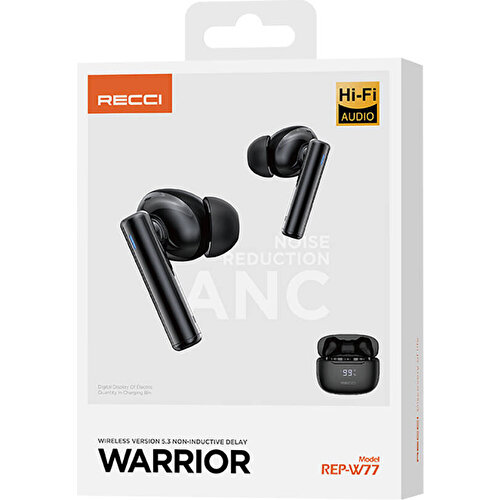Recci REP-W77 Warrior ANC Özellikli TWS Wireless 5.3 Bluetooth Kulaklık