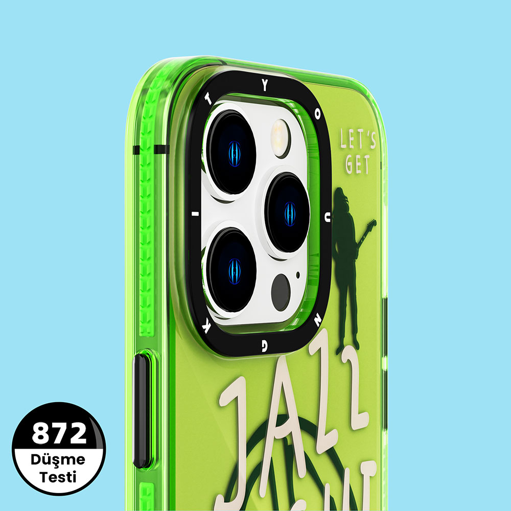 Apple iPhone 14 Pro Max Uyumlu Kılıf Şeffaf Renkli Yazı Temalı Tasarım YoungKit Jazz Serisi Kapak - 3