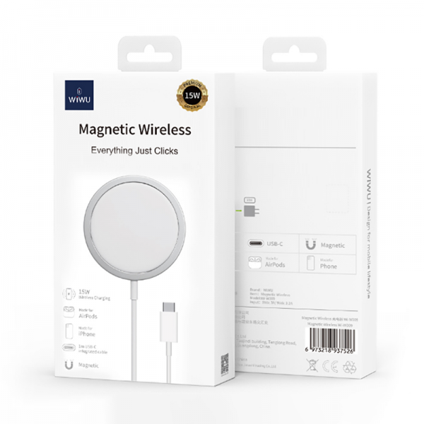 Wiwu Wi-W009 Interstellar 15W Hızlı Şarj Özellikli Magsafe PD Wireless Şarj Aleti - 5