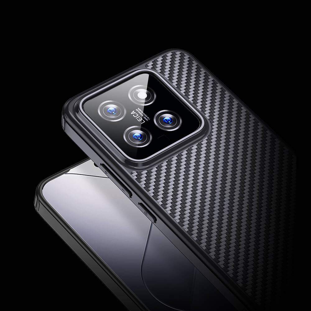 Xiaomi Mi 14 Uyumlu Kılıf Aramid Karbon Fiber Magsafe Özellikli Wlons Radison Kapak - 4