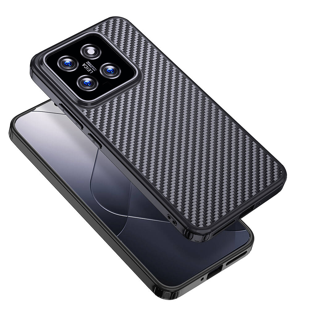 Xiaomi Mi 14 Uyumlu Kılıf Aramid Karbon Fiber Magsafe Özellikli Wlons Radison Kapak - 6