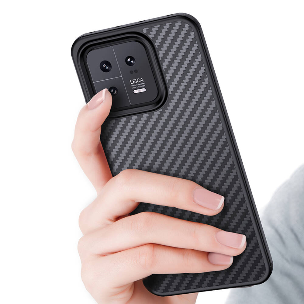 Xiaomi Mi 13 Uyumlu Kılıf Aramid Karbon Fiber Magsafe Özellikli Wlons Radison Kapak - 6