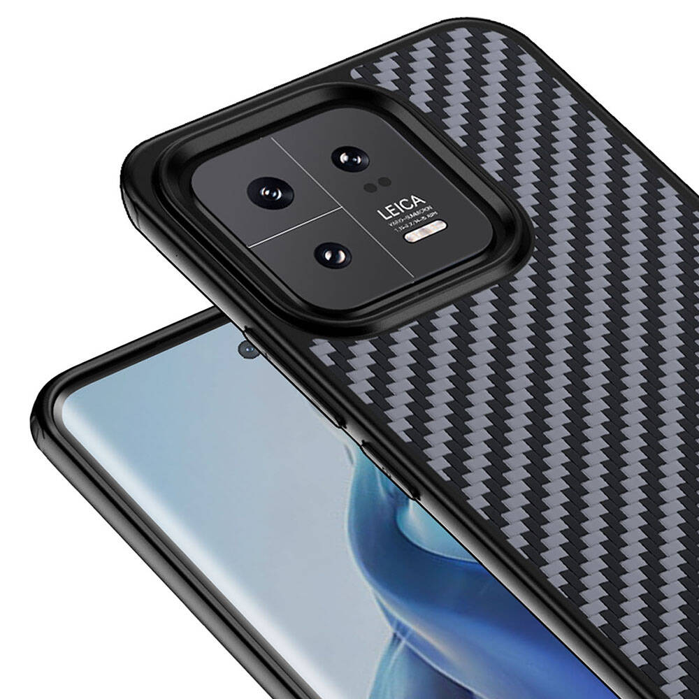 Xiaomi Mi 13 Uyumlu Kılıf Aramid Karbon Fiber Magsafe Özellikli Wlons Radison Kapak - 22