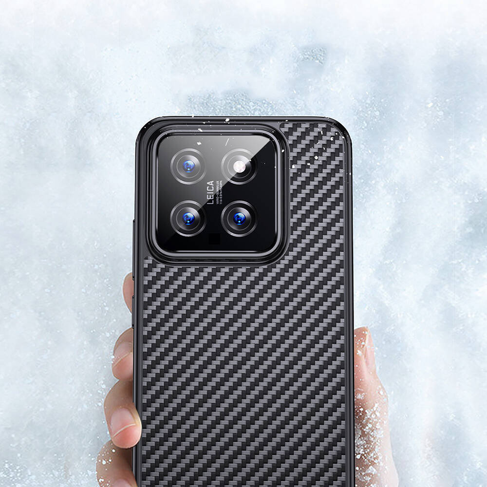 Xiaomi Mi 14 Pro Uyumlu Kılıf Aramid Karbon Fiber Magsafe Özellikli Wlons Radison Kapak - 11