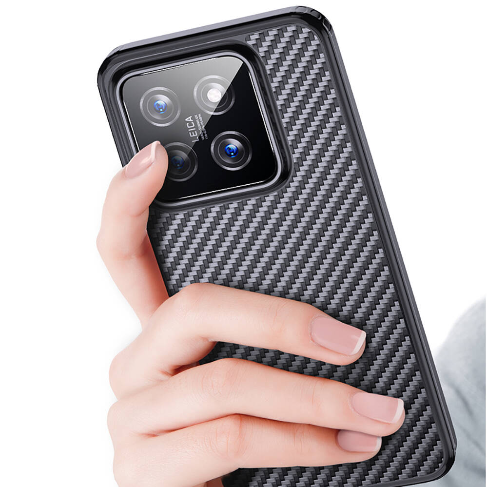 Xiaomi Mi 14 Pro Uyumlu Kılıf Aramid Karbon Fiber Magsafe Özellikli Wlons Radison Kapak - 15