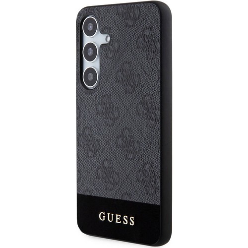 Samsung Galaxy S24 Uyumlu Kılıf Guess Orjinal Lisanslı PU Deri Şerit Logo Dizaynlı Kapak
