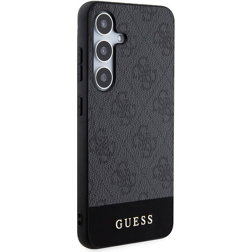 Samsung Galaxy S24 Uyumlu Kılıf Guess Orjinal Lisanslı PU Deri Şerit Logo Dizaynlı Kapak