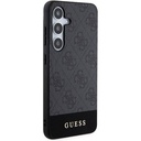 Samsung Galaxy S24 Uyumlu Kılıf Guess Orjinal Lisanslı PU Deri Şerit Logo Dizaynlı Kapak