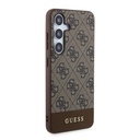 Samsung Galaxy S24 Uyumlu Kılıf Guess Orjinal Lisanslı PU Deri Şerit Logo Dizaynlı Kapak