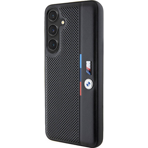 Samsung Galaxy S24 Plus Uyumlu Kılıf BMW Orjinal Lisanslı M Logolu Üç Renk Çizgili Motorsport Circle Kapak