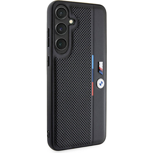 Samsung Galaxy S24 Plus Uyumlu Kılıf BMW Orjinal Lisanslı M Logolu Üç Renk Çizgili Motorsport Circle Kapak