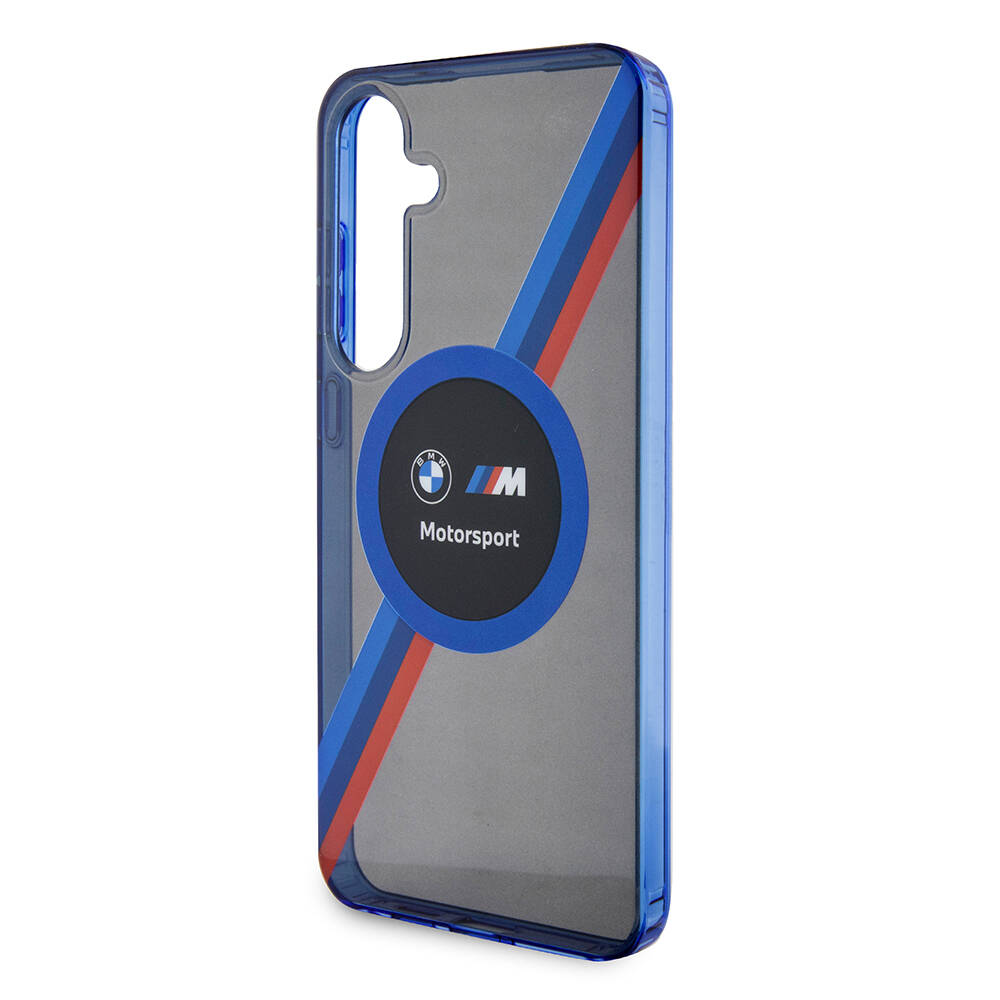 Samsung Galaxy S24 Plus Uyumlu Kılıf BMW Orjinal Lisanslı M Logolu Üç Renk Çizgili Motorsport Circle Kapak - 5