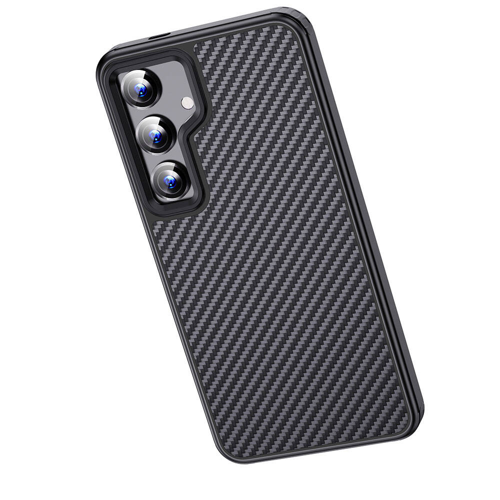 Samsung Galaxy S24 Uyumlu Kılıf Aramid Karbon Fiber Magsafe Özellikli Wlons Radison Kapak - 7