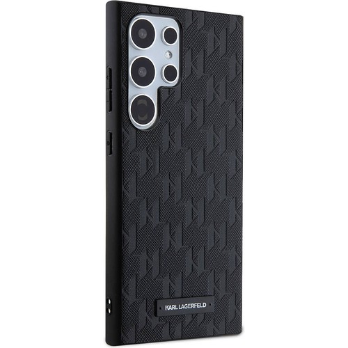 Samsung Galaxy S24 Ultra Uyumlu Kılıf Karl Lagerfeld Orjinal Lisanslı Saffiano Monogram Metal Logo Kapak