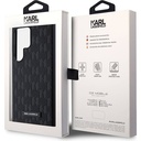 Samsung Galaxy S24 Ultra Uyumlu Kılıf Karl Lagerfeld Orjinal Lisanslı Saffiano Monogram Metal Logo Kapak