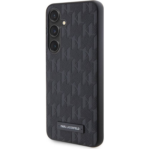 Samsung Galaxy S24 Uyumlu Kılıf Karl Lagerfeld Orjinal Lisanslı Saffiano Monogram Metal Logo Kapak