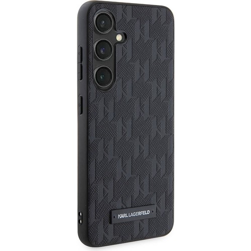 Samsung Galaxy S24 Uyumlu Kılıf Karl Lagerfeld Orjinal Lisanslı Saffiano Monogram Metal Logo Kapak
