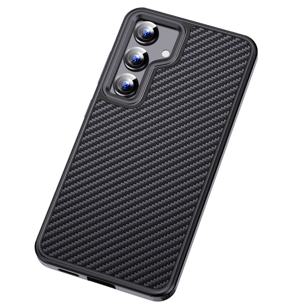 Samsung Galaxy S24 Plus Uyumlu Kılıf Aramid Karbon Fiber Magsafe Özellikli Wlons Radison Kapak - 4