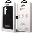 Samsung Galaxy S24 Plus Uyumlu Kılıf Karl Lagerfeld Taşlı Metal Logo Orjinal Lisanslı Kapak