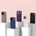 Apple iPhone 15 Pro Uyumlu Kılıf Magsafe Şarj Özellikli Kamera Standlı Silikon Youngkit Bitty Cream Kapak - 7