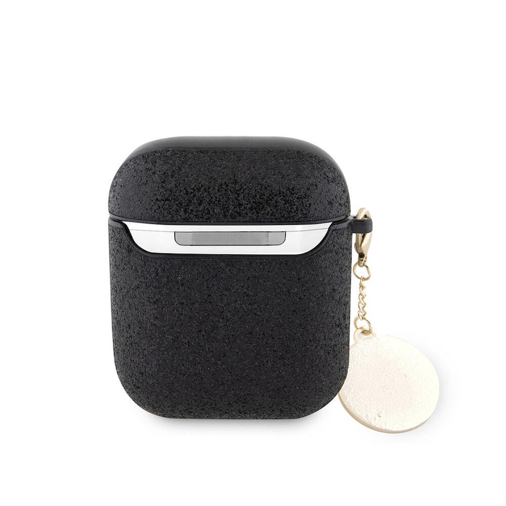 Apple Airpods Uyumlu Kılıf Guess Orjinal Lisanslı Glitter Elmas Kalp Süs Zincirli Kapak