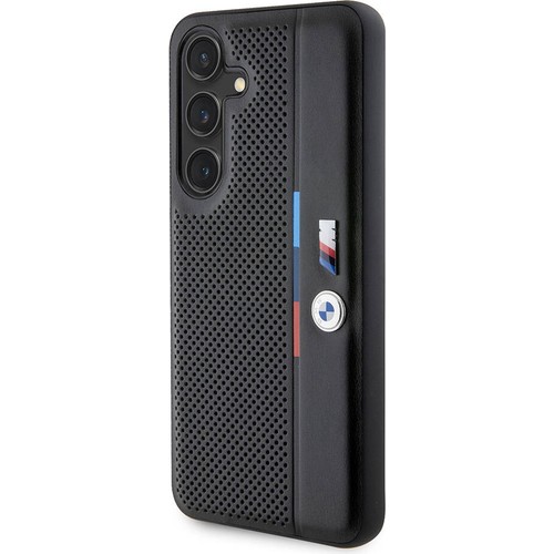 Samsung Galaxy S24 Uyumlu Kılıf BMW Orjinal Lisanslı M Logolu Üç Renk Çizgili Delikli Detail Line Kapak