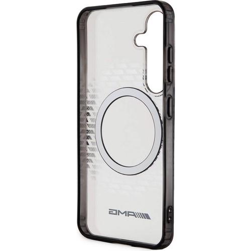 Samsung Galaxy S24 Uyumlu Kılıf AMG Orjinal Lisanslı Magsafe Şarj Özellikli Eşkenar Dörtgen Desenli Transparan Kapak