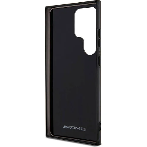 Samsung Galaxy S24 Ultra Uyumlu Kılıf AMG Orjinal Lisanslı Çift Katmanlı Büyük Logolu Dörtgen Şerit Desenli Kapak