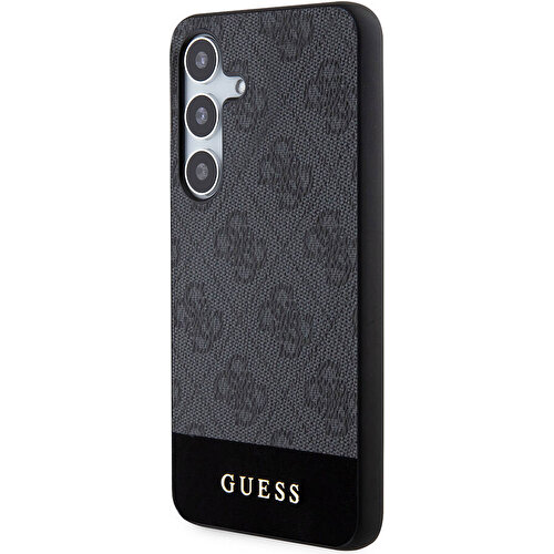 Samsung Galaxy S24 Plus Uyumlu Kılıf Guess Orjinal Lisanslı PU Deri Şerit Logo Dizaynlı Kapak