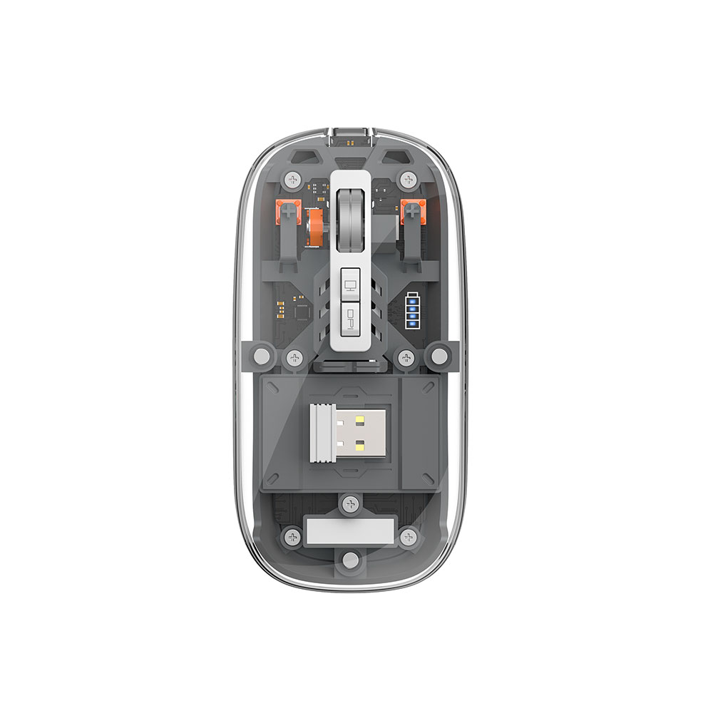 Wiwu WM105 Crystal RGB Led Işıklandırmalı Şeffaf Tasarım Mouse - 1