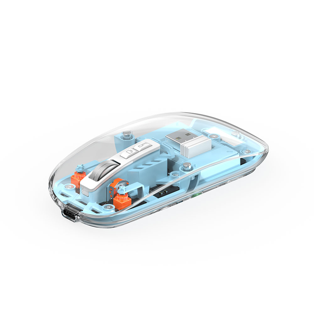 Wiwu WM105 Crystal RGB Led Işıklandırmalı Şeffaf Tasarım Mouse - 3