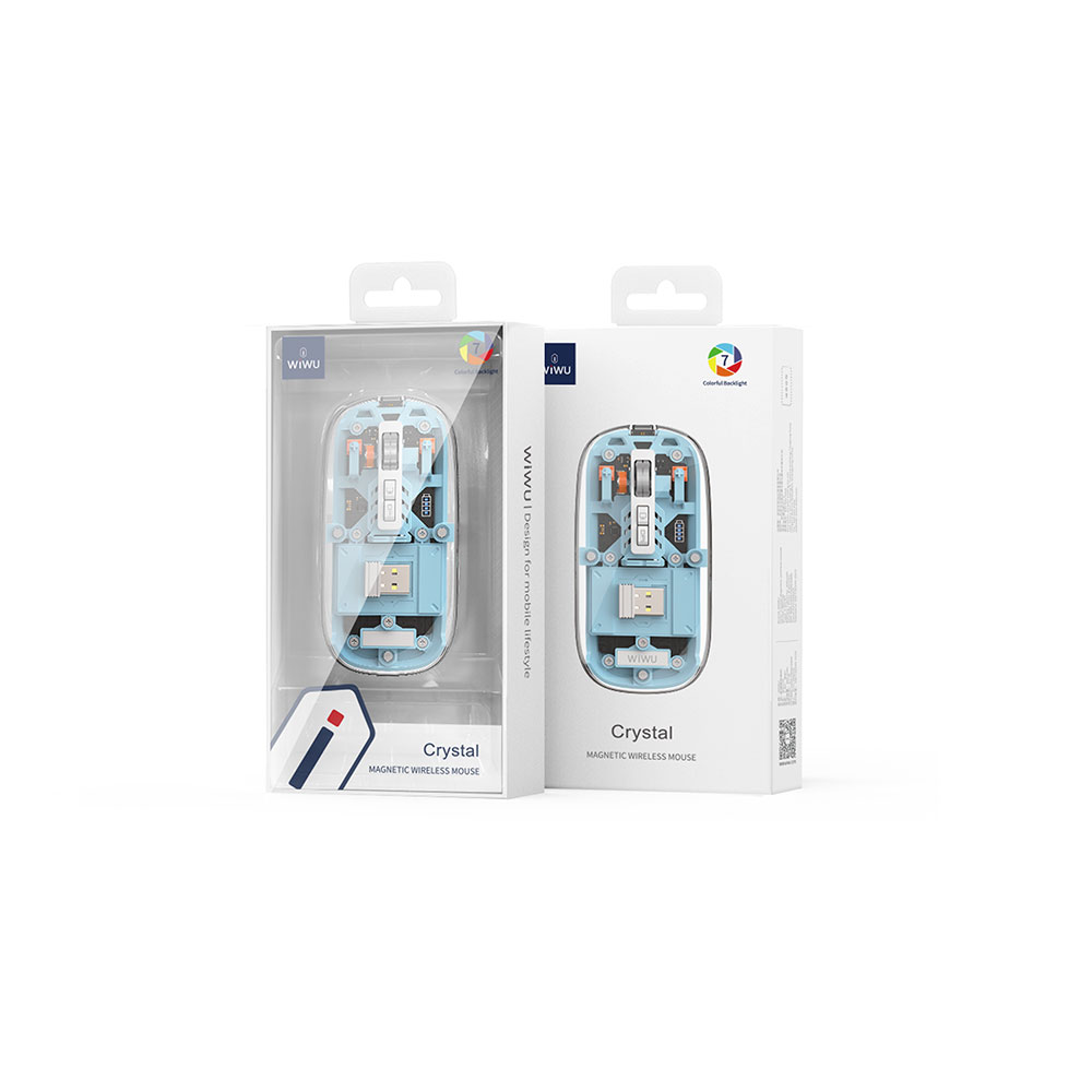 Wiwu WM105 Crystal RGB Led Işıklandırmalı Şeffaf Tasarım Mouse - 5
