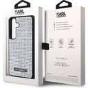 Samsung Galaxy S24 Uyumlu Kılıf Karl Lagerfeld Taşlı Metal Logo Orjinal Lisanslı Kapak