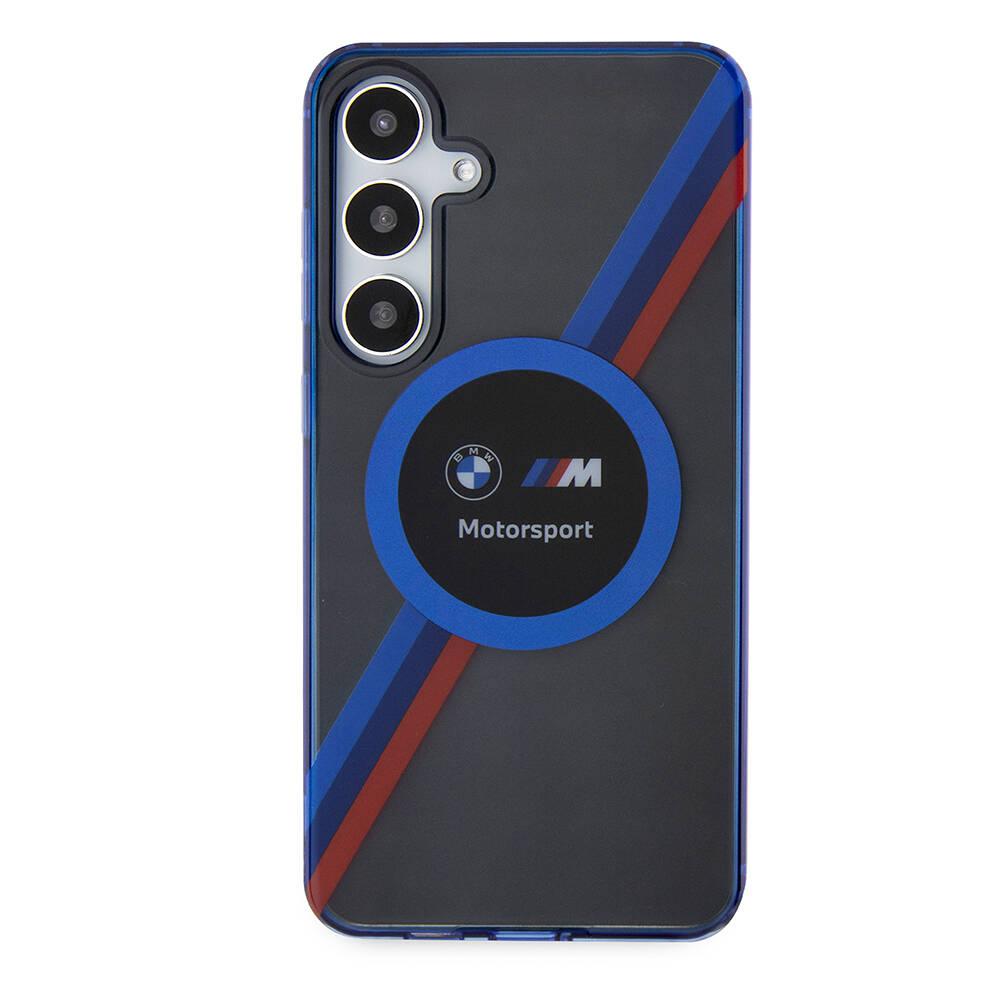Samsung Galaxy S24 Uyumlu Kılıf BMW Orjinal Lisanslı M Logolu Üç Renk Çizgili Motorsport Circle Kapak - 2